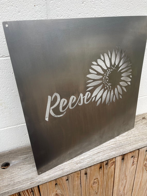 Custom Steel Sign Sunflower Personalize Flower Magnet Board