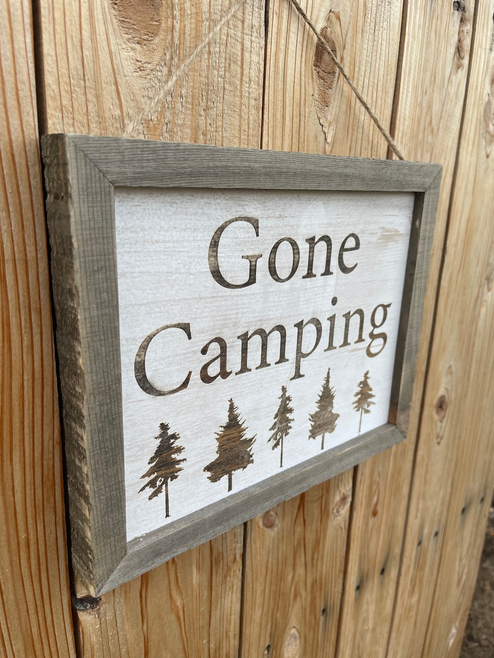 Gone Camping Campers Wood Sign Wall Hanging Trailer RV Tent - Etsy España