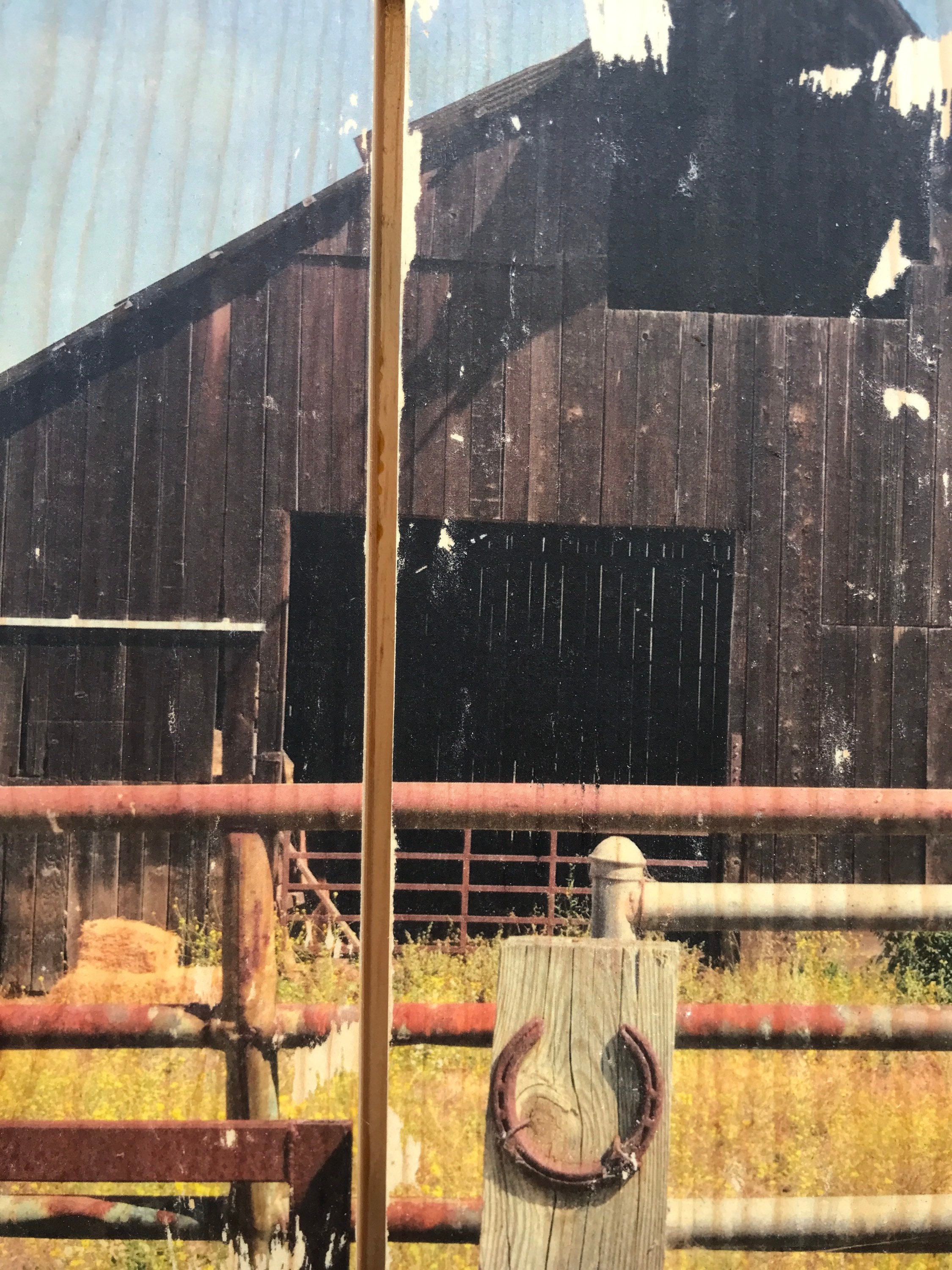 Old Barn Wall Hanging Wood Art Rustic Barn Print Etsy UK