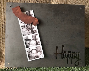 Happy - Tablero magnético de acero de 10 "x 8" para la decoración de la pared del hogar