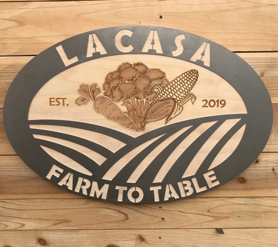 Custom Design Sign Steel Wood Wall Decor