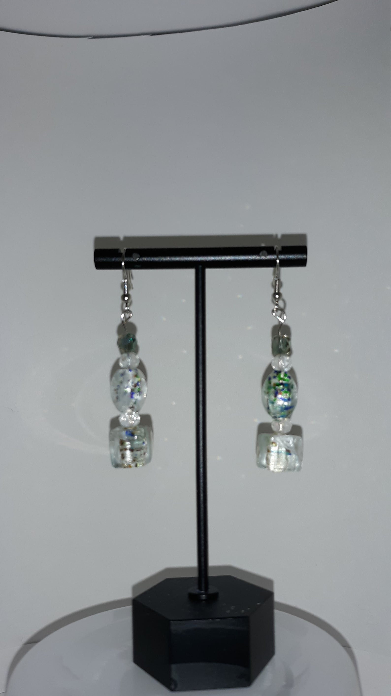 Crystal bead dangle earrings Etsy