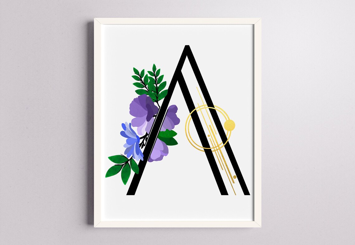 Letter A Art Print Printable Large Wall Art Different | Etsy