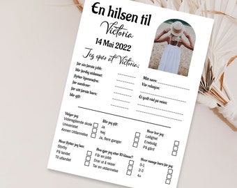 En hilsen til konfirmanden, Konfirmation prints, Spådom til Konfirmant Gutt o jente, Rediger teksten så den passer til din konfirmand!