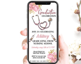 Evite Graduation Party invitation, Mobile Graduation Invitation template, Graduation Invite, Graduate Celbration Invitation