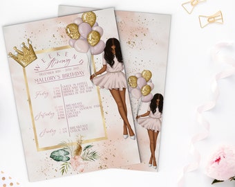 Elegant Weekend Itinerary Template, Schedule, Girly Agenda for Weekend, Bachelorette week Details, Birthday Itinerary, Wedding Itinerary