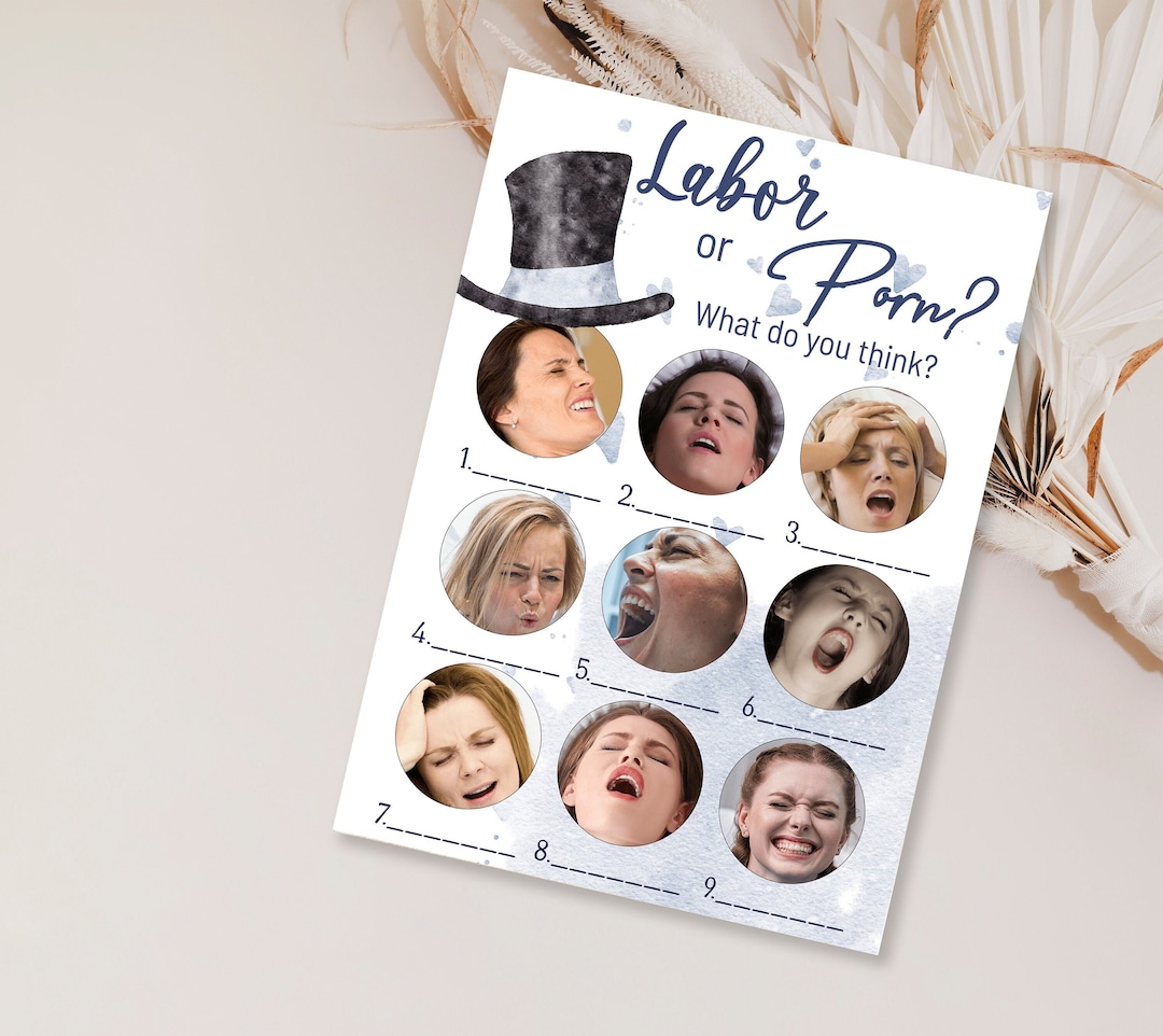 Its a Boy Baby Shower Game Labor or Porn, Blue Watercolor Baby Shower  Games, Labor or Porn Game  Luna - Etsy Ireland