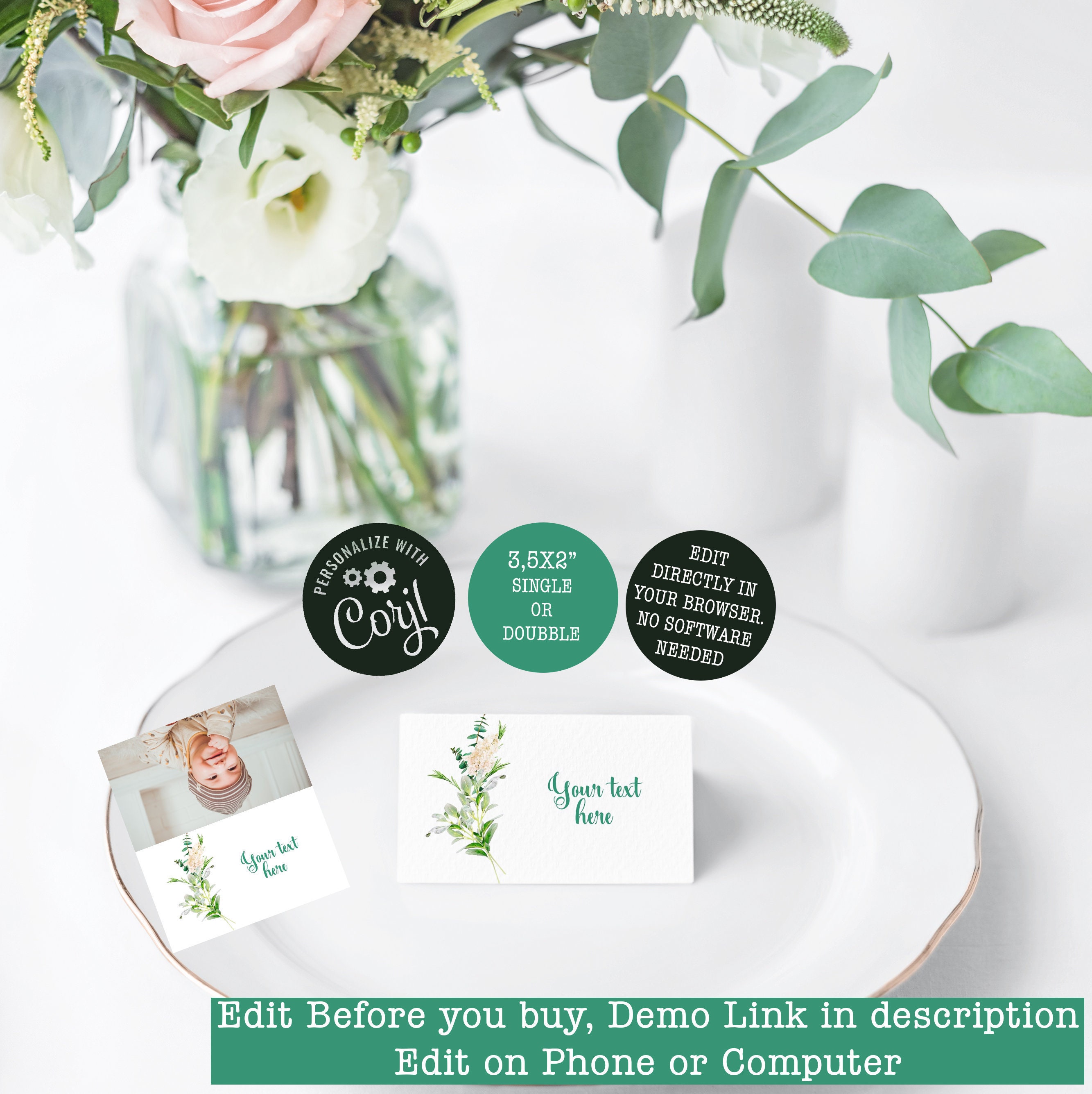 Baptism Food Label Green Baptism Food Label Baby Boy Baptism Etsy UK