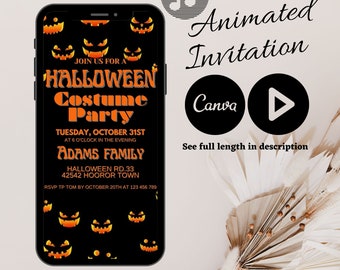 Enter the Haunted Soiree: Join the Spooktacular Fun with Our Video Halloween Party Invitation!