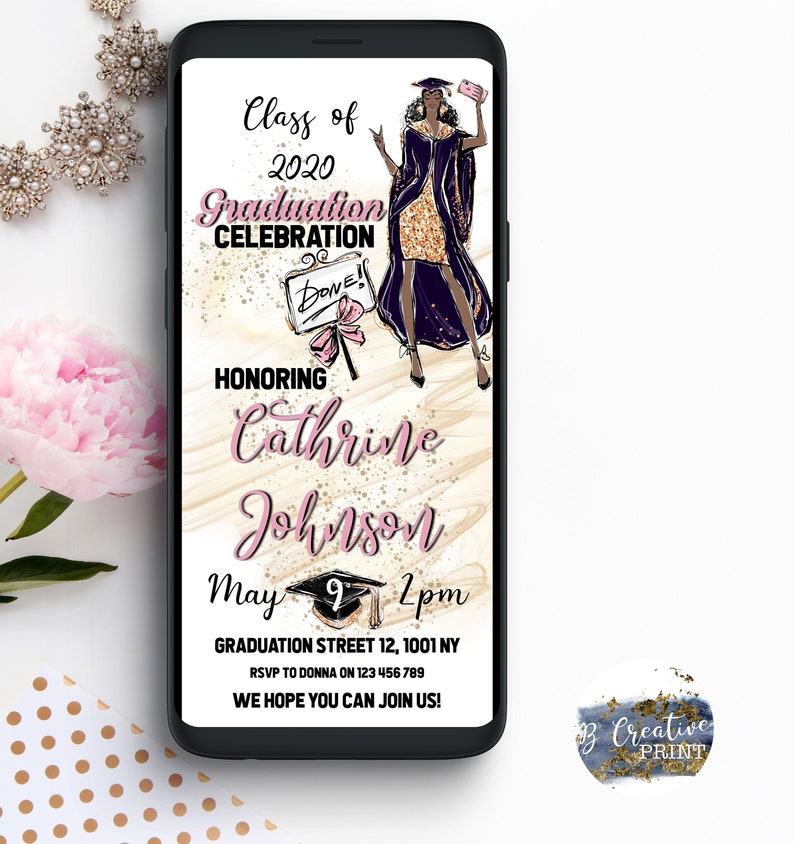 Evite Graduation Party invitation Mobile Graduation Etsy