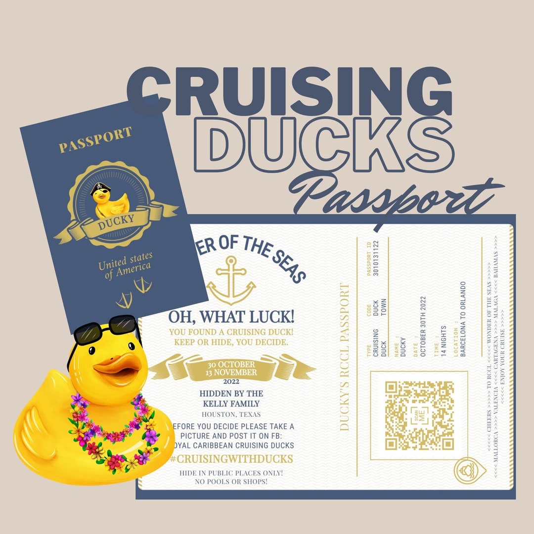 Rubber Duck Tag Cruising With Ducks Passport Cruise Ducks Etsy