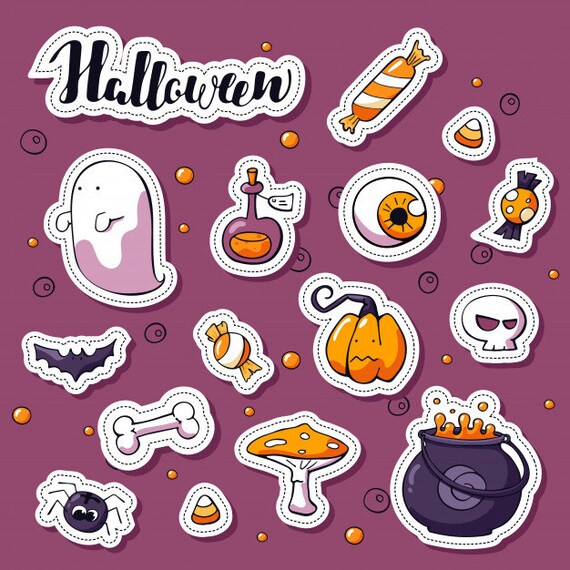 Happy Halloween Stickers Printable Planner Sticker Etsy