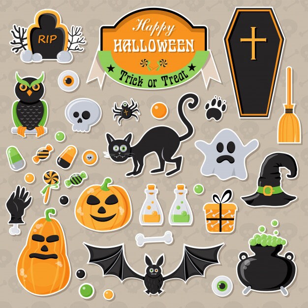 Happy Halloween Stickers, Printable Planner Sticker, Halloween, Planner ...