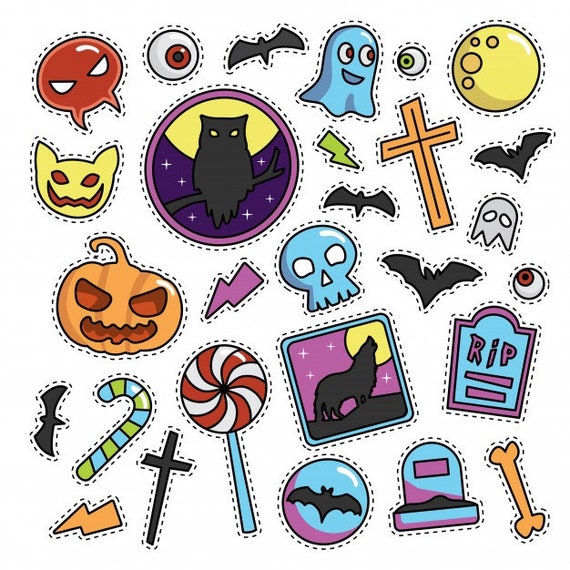 Happy Halloween Stickers Printable Planner Sticker  Etsy
