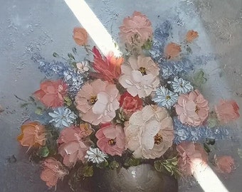 Peinture sur toile bouquet de fleurs