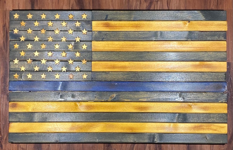 Wooden American Flag, American Flag Wall Decor, Handmade Wooden