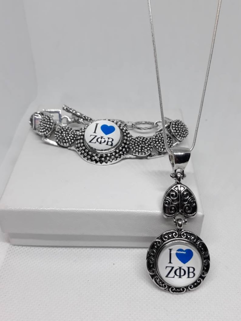 Zeta Phi Beta Necklace Set