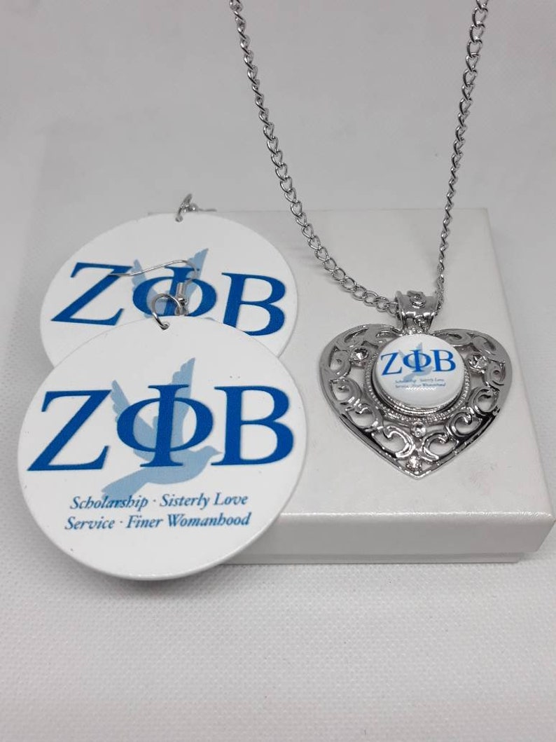 Zeta Phi Beta Necklace Set