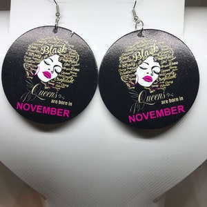Queens Birth Month November Earrings