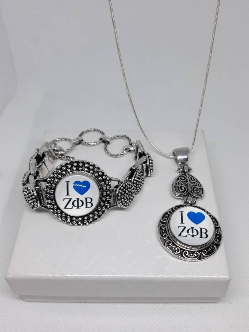Zeta Phi Beta Necklace Set