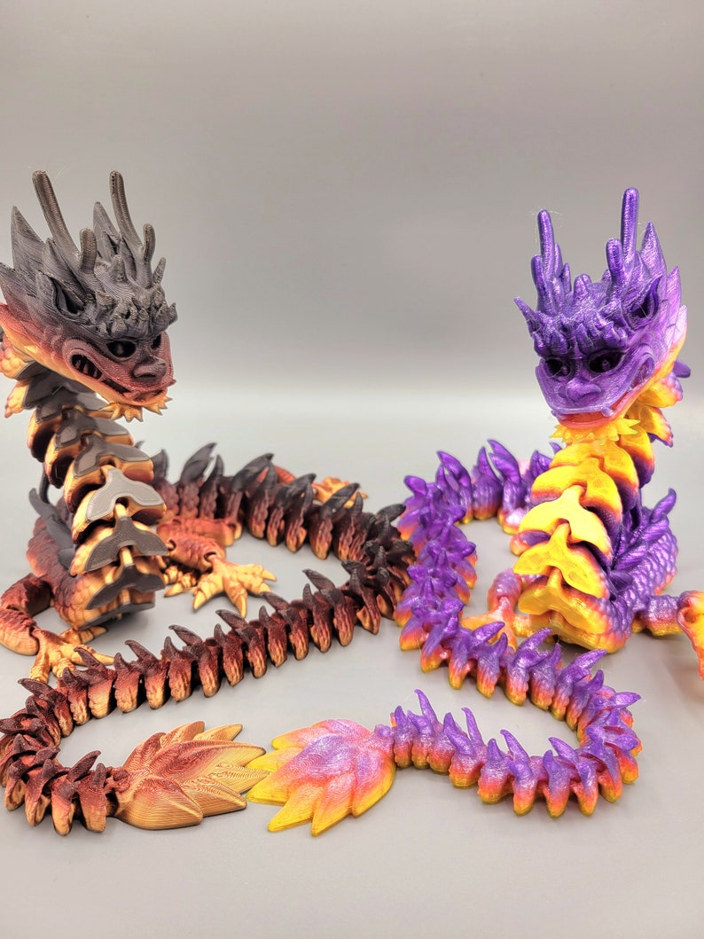 3D Printed Flexi Imperial Dragon - Etsy