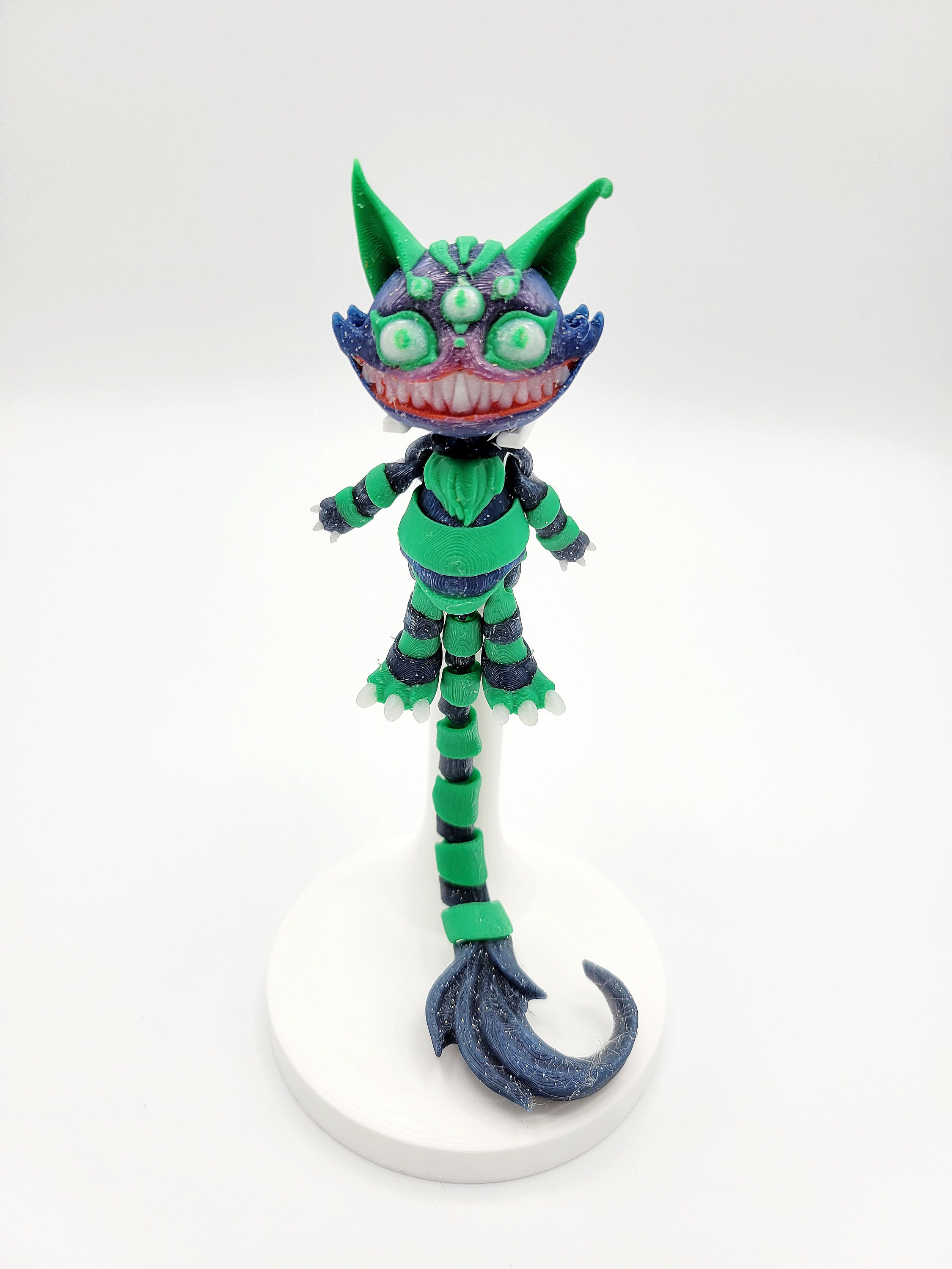 3D Printed Flexi Creepy Cheshire Cat - Etsy