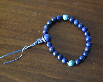 Blue Lapis Lazuli Beaded Bracelet