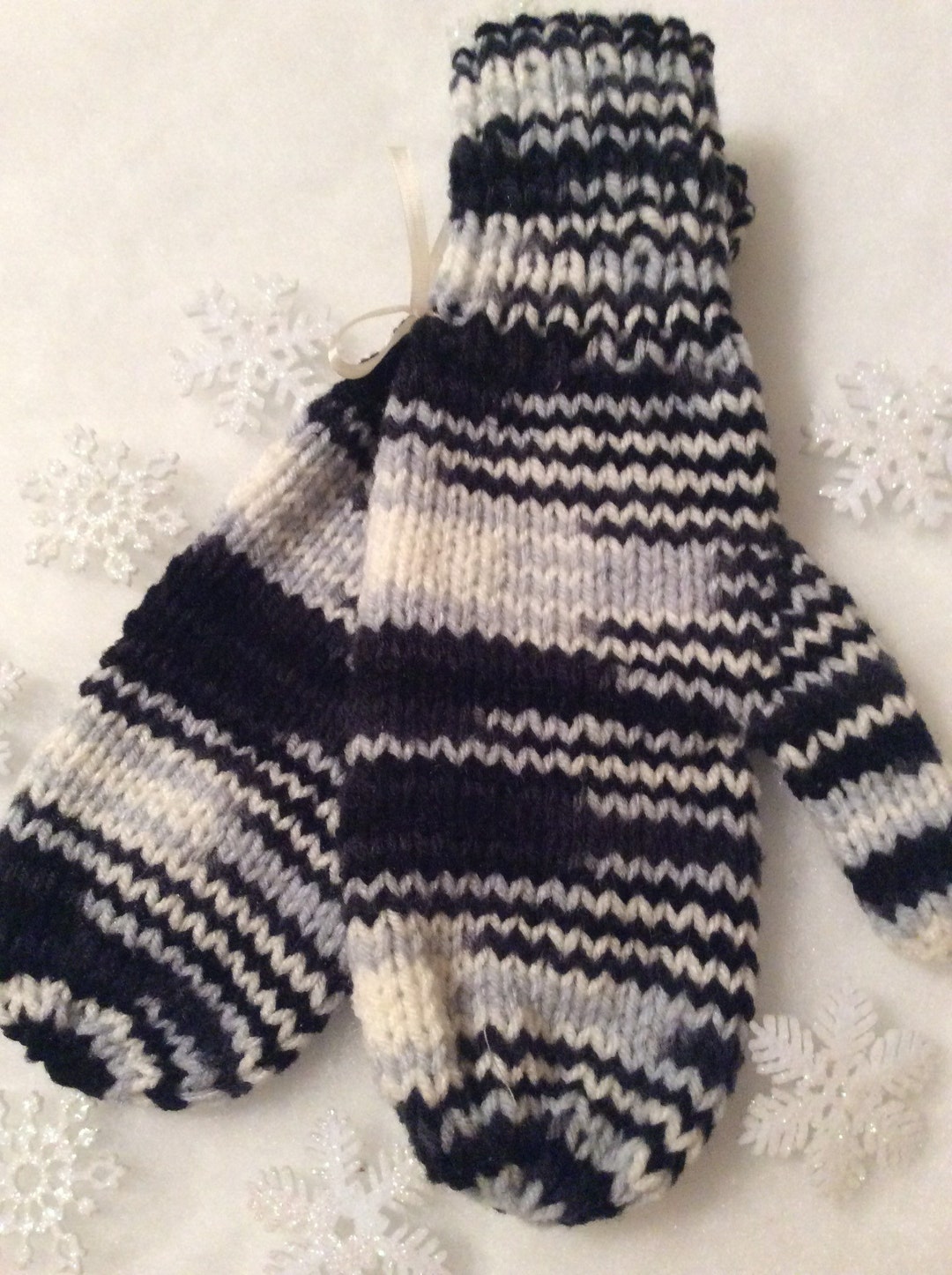 Womens Knit Mittens Etsy