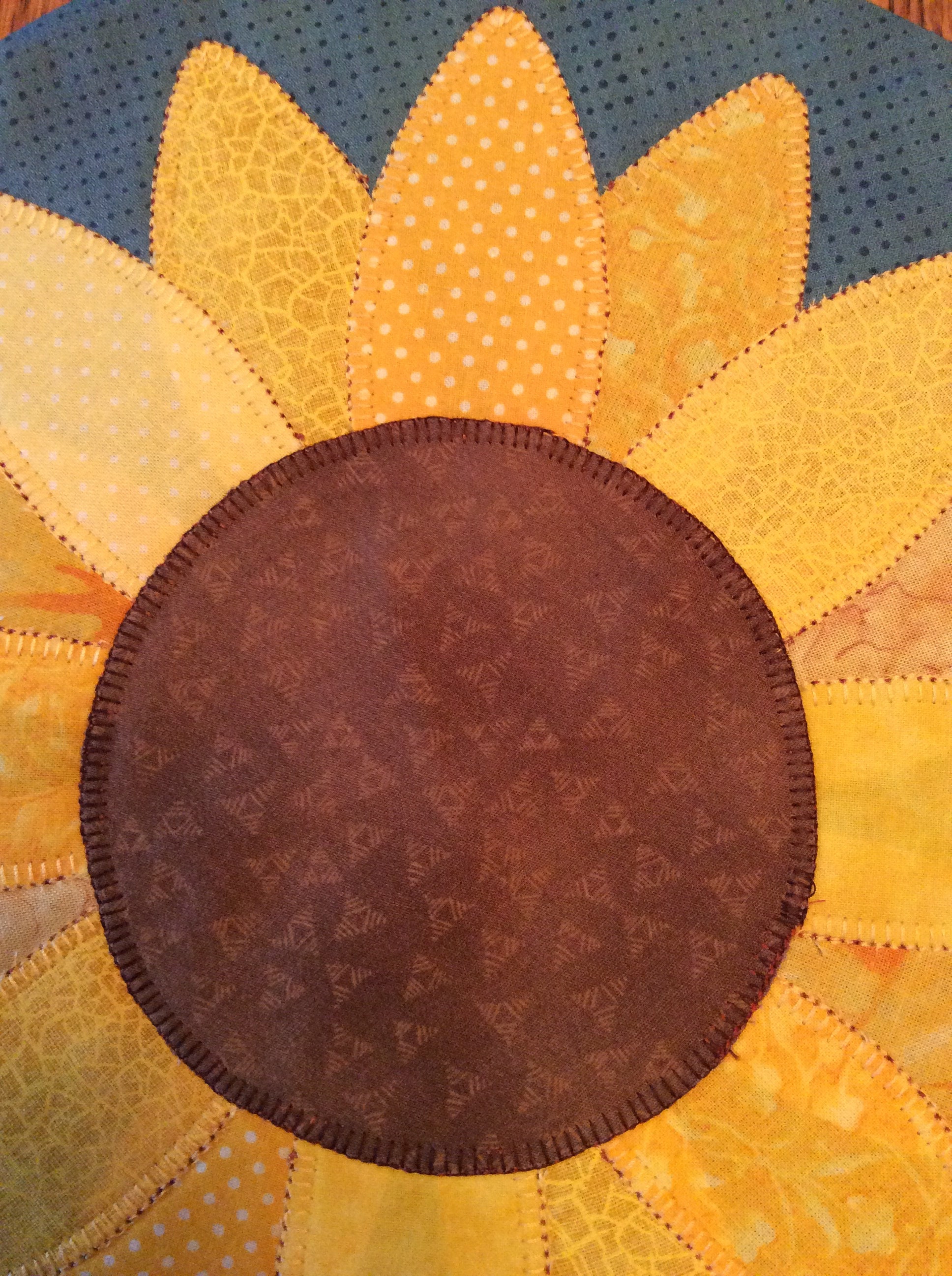 Round sunflower placemat Etsy