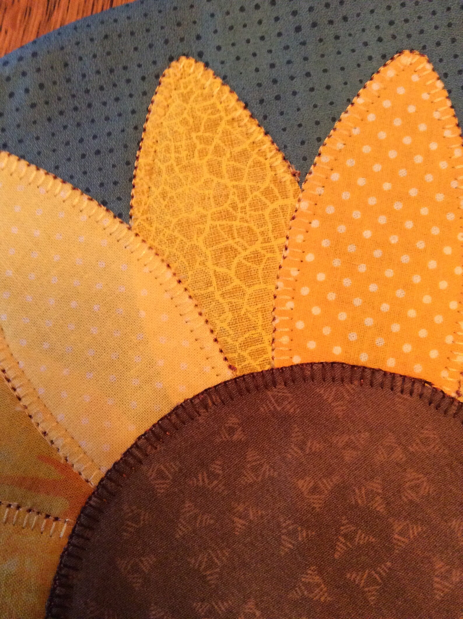 Round sunflower placemat Etsy