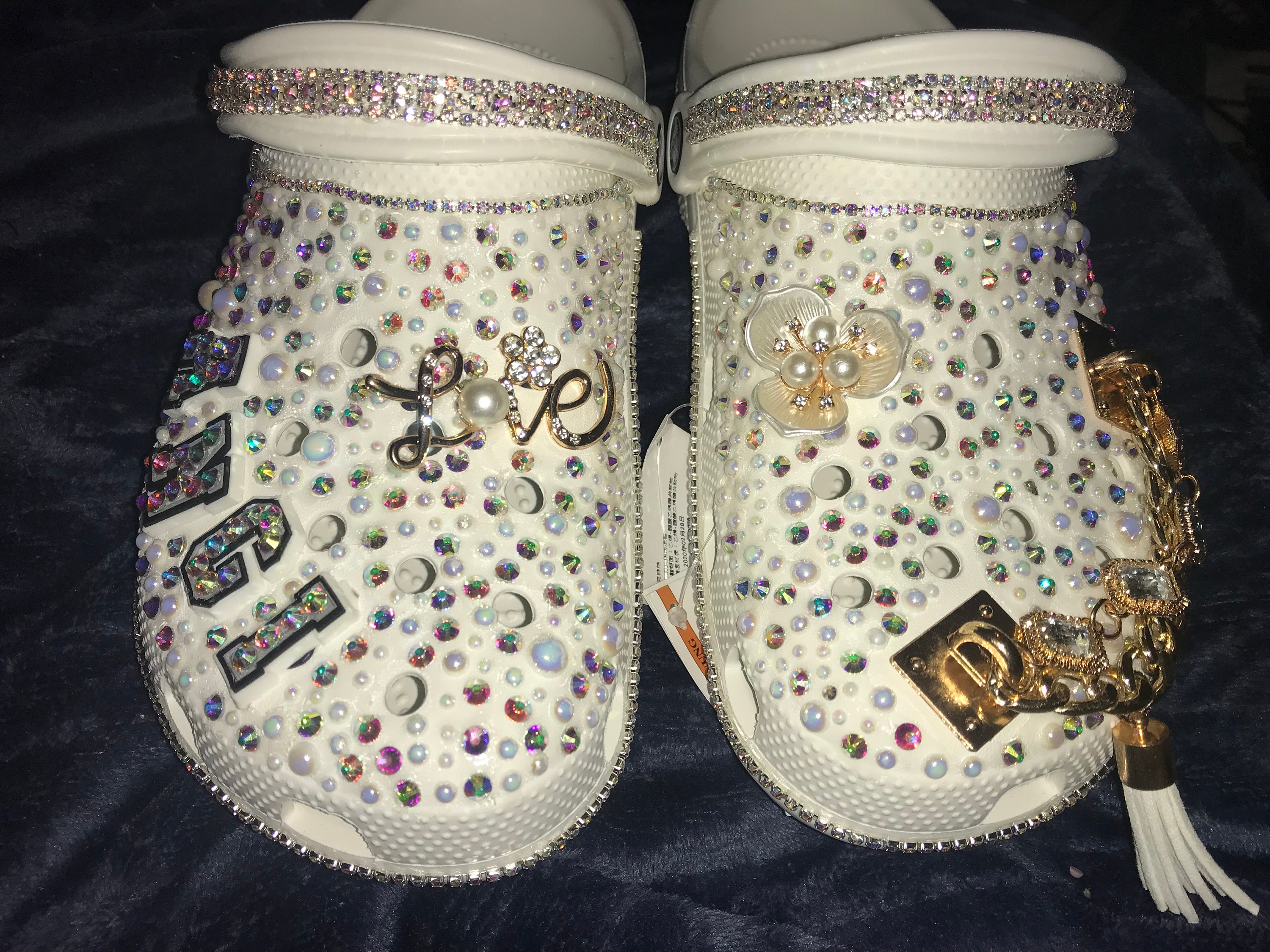 sequin crocs wedding