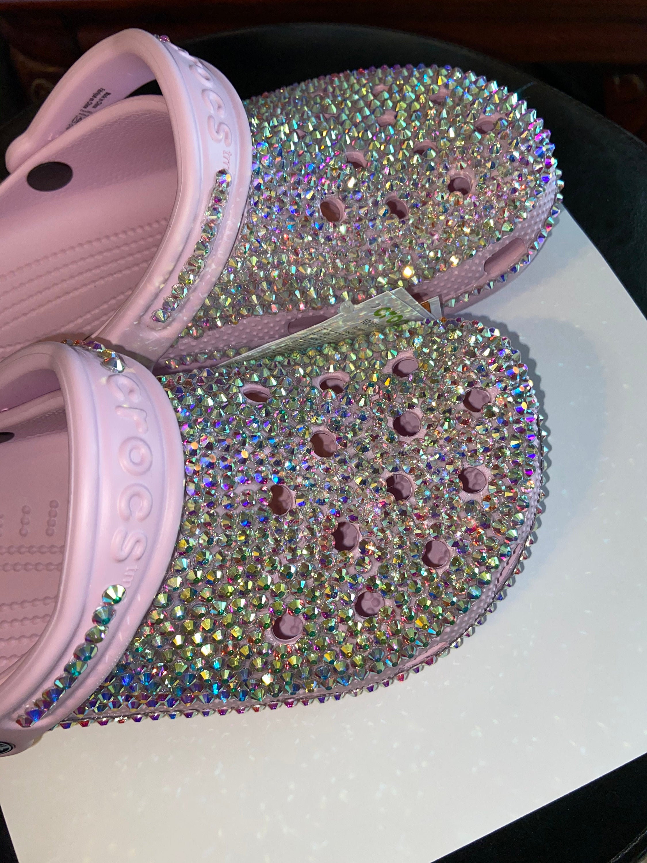 Bling Custom Rhinestone Crocs Adults Birthday Wedding Etsy