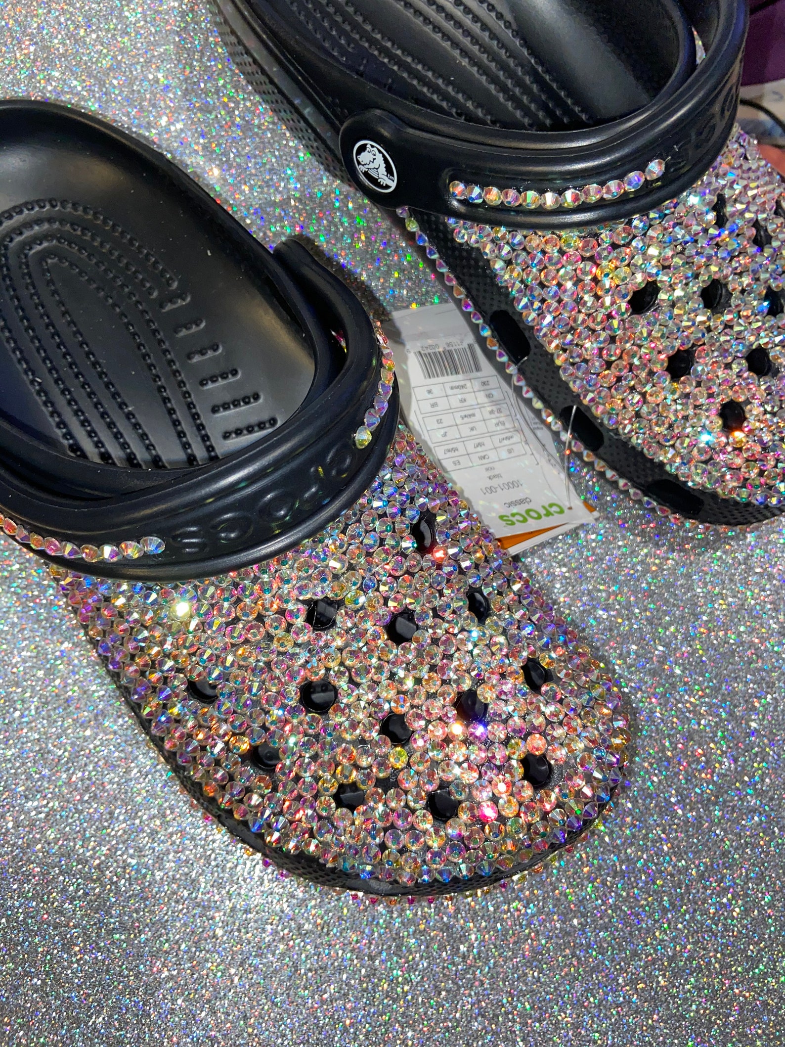 Bling Custom Rhinestone Crocs Adults Birthday Wedding Etsy