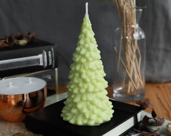 Christmas Tree 18 cm 7" Candle - COLORED Scented  , dark academia, woman body, femme female body ,Soy wax, curvy, plus size, plump