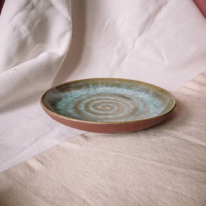 Flat Desert Plate Handmade Ceramics image 2