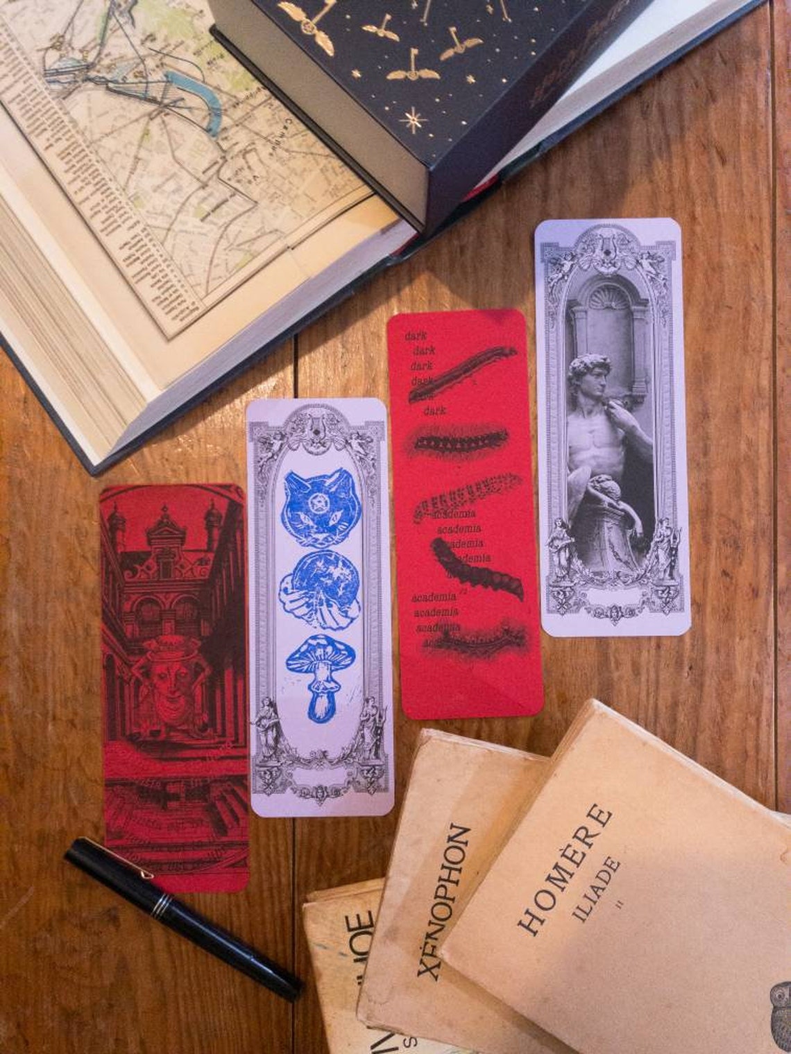 large bookmark dark academia light academia cozy etsy