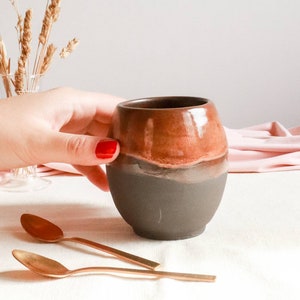 Black Clay 8 oz Tumbler en céramique fait main