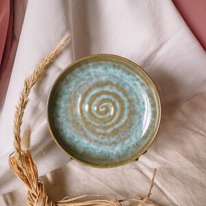 Flat Desert Plate Handmade Ceramics image 3