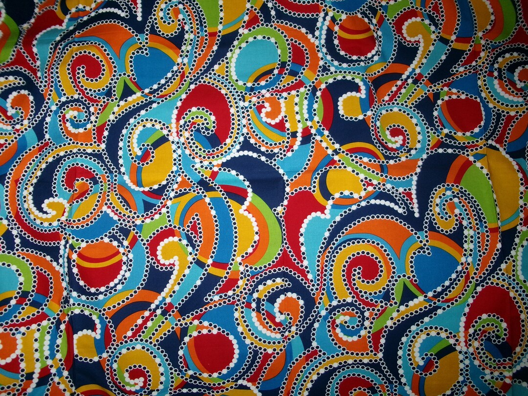 Robert Kaufman Colorific Fabric, Made in Japan, Psychedelic Sewing