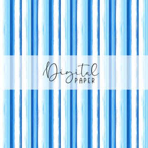 Blue Stripes Pattern Digital Paper | Baby Pattern for Nursery For Wall Art | Commercial Use Sublimation Pattern | Scrapbook Paper