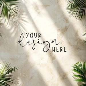 Flat Lay Mockup Background | Botanical Mockup For Your Products | Scene Creator | Minimalist Flat Lay | Stock Photography