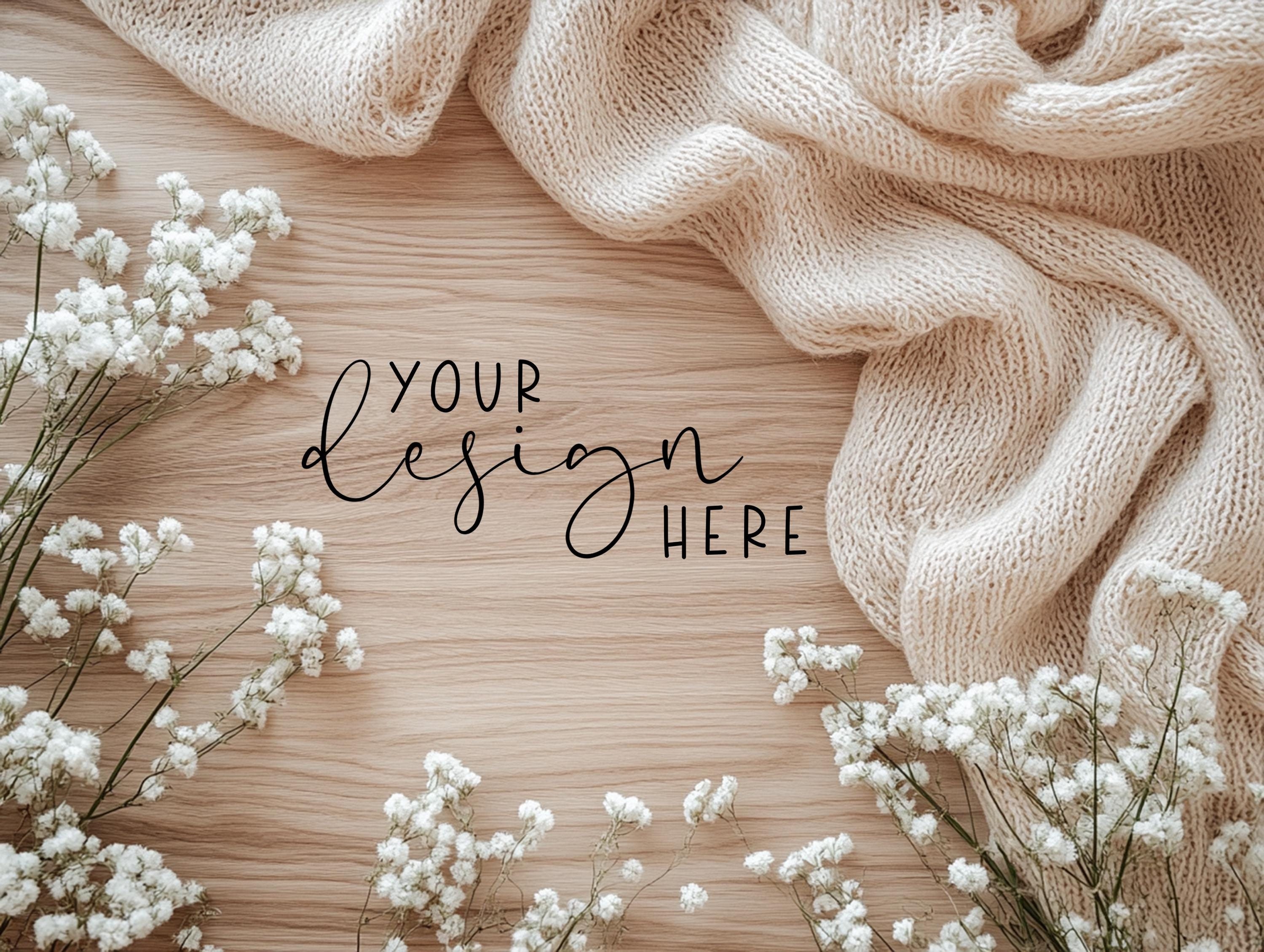 Boho Flat Lay Mockup Background | Neutral Product Mockup | Digital Flatlay For Designs | Scene Creator | Flatlay With Cosy Aesthetics
