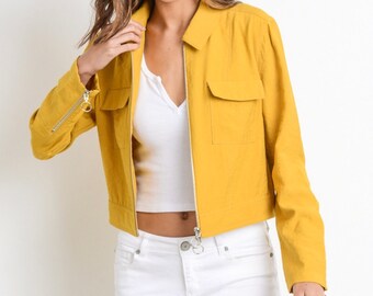 mustard yellow jacket