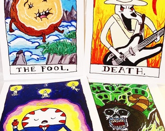 Adventure Time Tarot Prints - the Fool, the Magician, the Devil