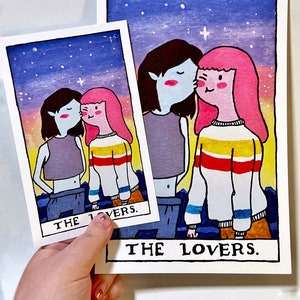 Bubbline The Lovers Tarot Print