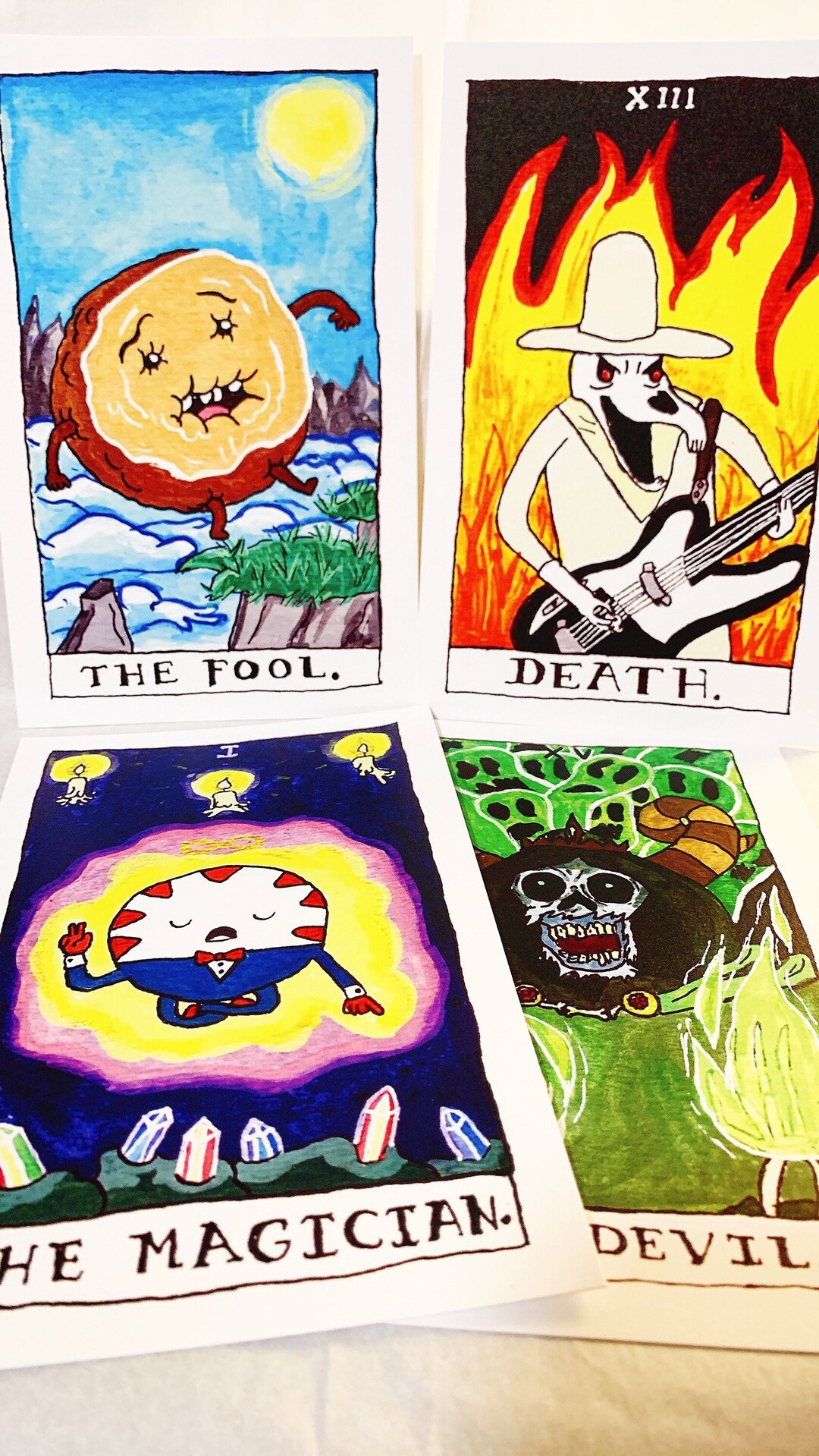 Adventure Time Tarot Prints - the Fool, the Magician, the Devil