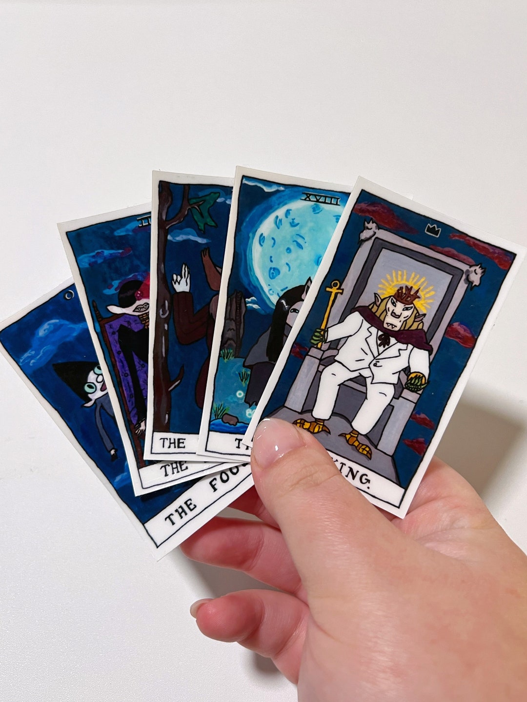 Stakes Tarot Sticker Set - Adventure Time Vampire Tarot Card
