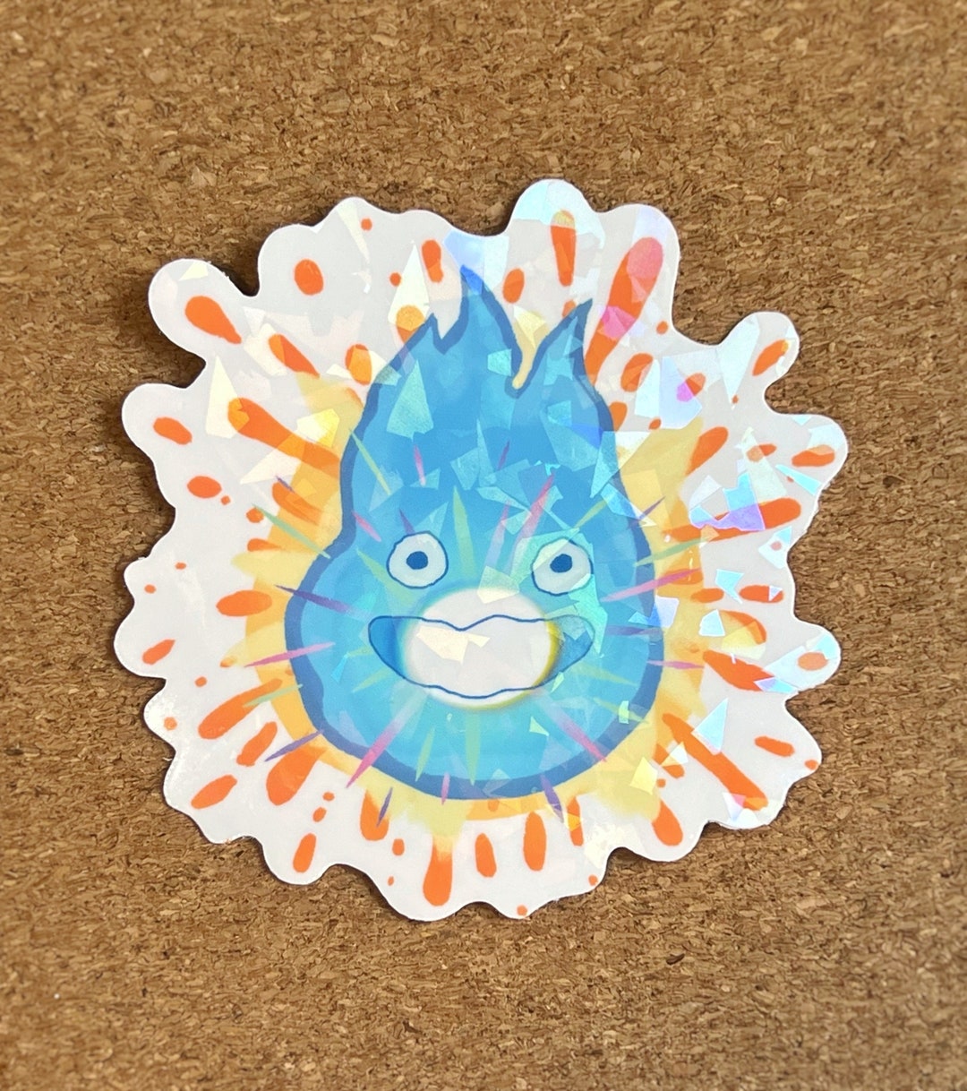 Holographic Calcifer Sticker - Howl's Moving Castle Studio Ghibli Anime ...