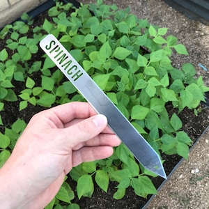 Marcador de metal para jardim de ervas | Marcadores para jardim e plantas | Marcador de metal personalizado para jardim | Etiqueta de metal para jardim