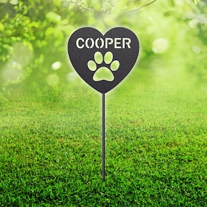 Estaca de metal para memorial de animais de estimação | Estaca de metal para jardim | Memorial para gatos | Memorial para cães | Estaca de metal para jardim